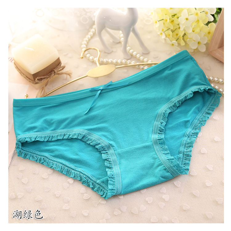 Sợi than tre 100% cotton phương thức sinh viên dễ thương sexy thấp eo triangle ladies đồ lót bán buôn