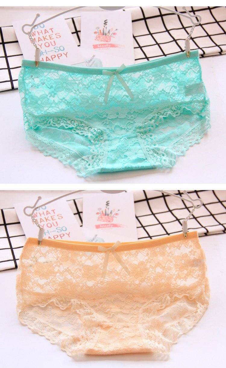Jacquard ren ren bông gợi cảm 裆 cô gái cám dỗ lưới rỗng eo thấp trong suốt phụ nữ đồ lót phụ nữ bán buôn quần lót nữ triumph