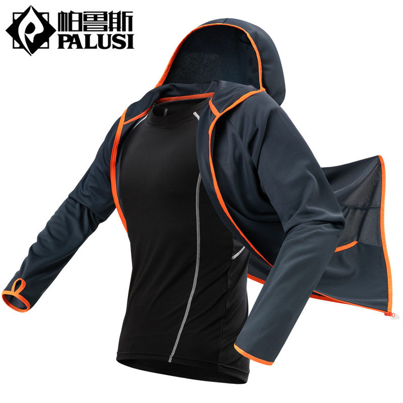 () Sunscreen fishing clothing outdoor quick-drying hydrophobic ice silk waterproof fouling breathable ultra-thin platform fishing mountaineering clothing