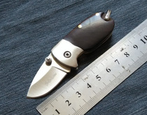 Outdoor mini white steel version MINI small Q with self-defense gift cool steel high quality folding keychain folding knife