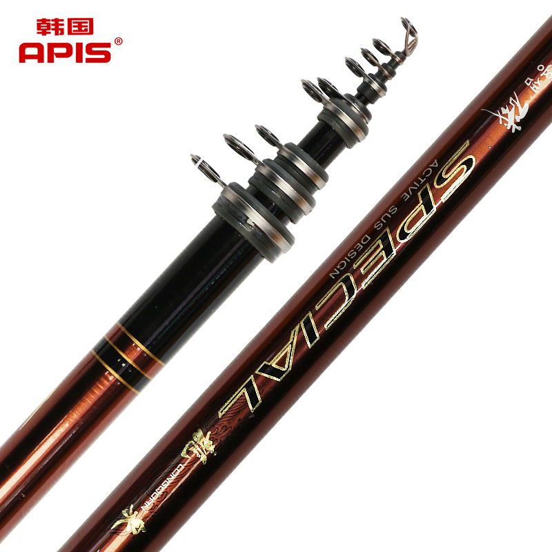 South Korea's APIS ASpecs fishing rod Longquan Carbon hard tone light Long Festival Rod Hiking fishing rod