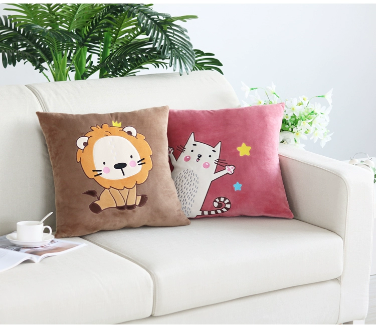 Phim hoạt hình Đệm Có thể tháo rời Gối Đầu Giường Sofa Văn phòng Eo Xe Gối Gối Không Có Lõi