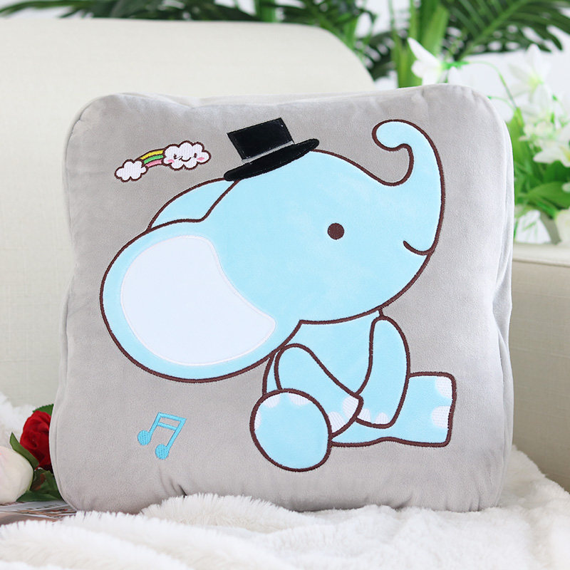 Cartoon Cuddle Pillow Quilt Dual-use Car Hug Pillow Office Multifunction Hug Nap Quilted With Thickened Coral Fleece Blanket