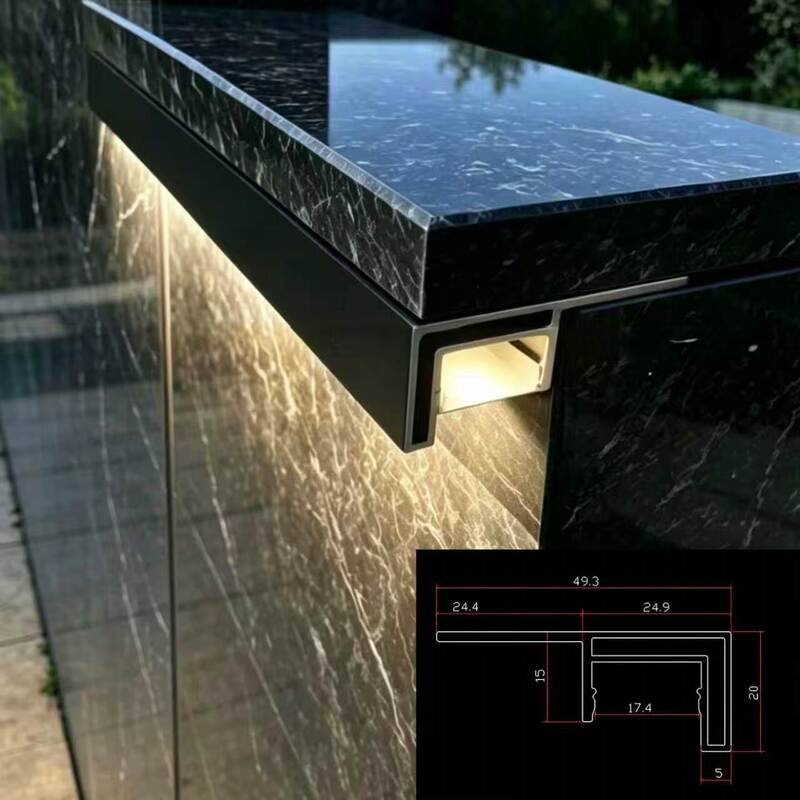 Square-Shaped, Tileable Marble Drip Line, Large Light Trough, Aluminum Alloy Illuminated Fence, Parapet, Top-Mounted Water-Blocking Trough Square-Shaped, Tileable Marble Drip Line, Large Light Trough, Aluminum Alloy Illuminated Fence, Parapet, Top-Mounted Water-Blocking Trough