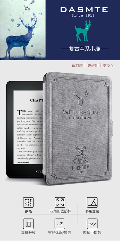 Đường Wyatt nắp bảo vệ Amazon kindle 558 658 micro e-book đệm X vỏ im lìm da Starter Edition sy69jl - Phụ kiện sách điện tử