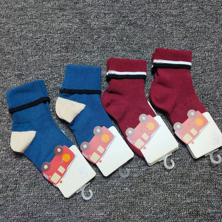 Vớ trẻ em Spotty Vớ cotton mùa thu và mùa đông dày trong vớ thể thao trẻ em lớn trong ống quần tất lót lông