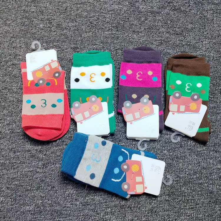 Vớ trẻ em Spotty Vớ cotton mùa thu và mùa đông dày trong vớ thể thao trẻ em lớn trong ống quần tất lót lông