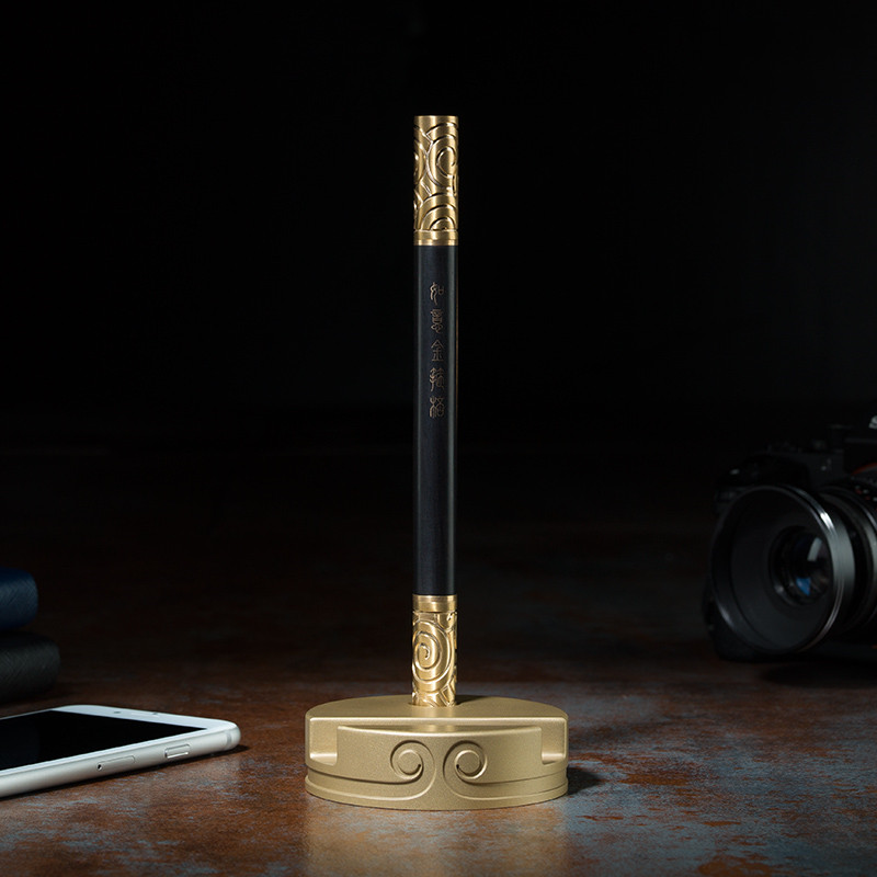 Bronze Master's Ruyi gold stirrup Signature Bicolor Signature Pen All Bronze Sun Epiphany Grand Sacred Monkey Pendulum Craft Gift