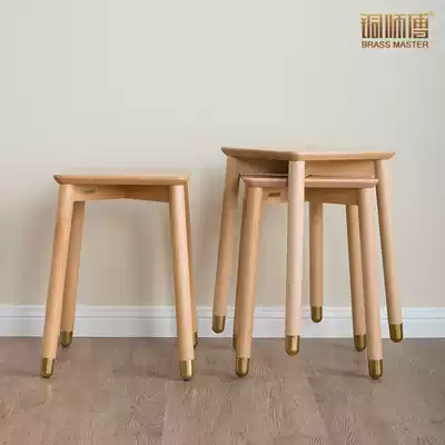 Copper master Goya dining room small apartment modern simple solid wood dining table and chair leather beech wood one table four chairs combination