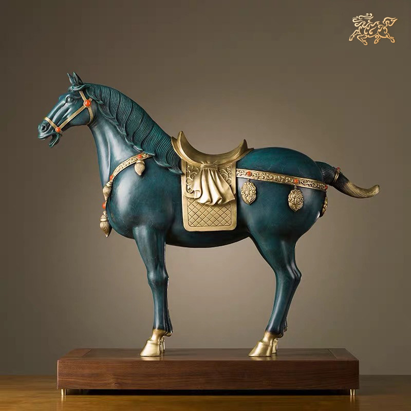 Copper Master Full Copper Pendulum Pieces Large Number Tang Ma Office Living Room Home Decoration Craft Gift Pendulum Decoration Feng Shui Horses to Success