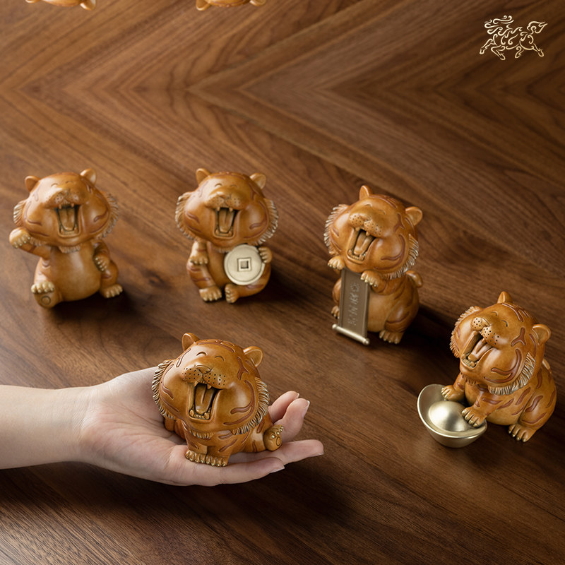 Copper Master オールカッパー製オーナメント「ハッピーリトルタイガー」ホームデコレーション 銅工芸品 ギフト 寅年オーナメント