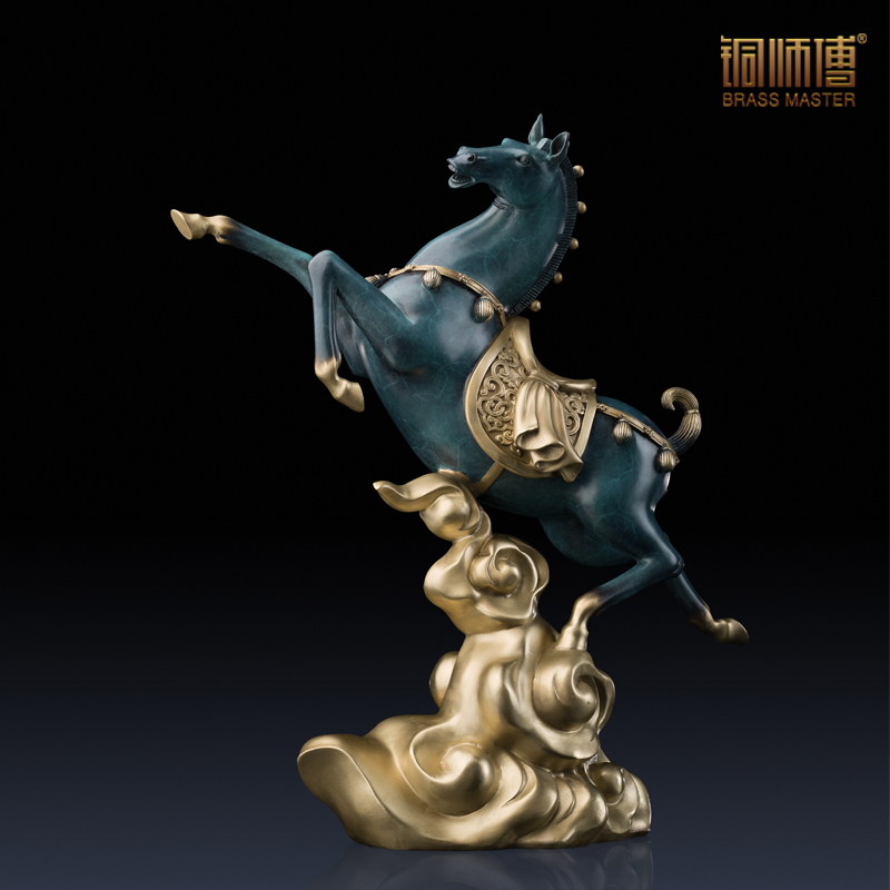 Copper master pure brass horse decoration Zodiac copper horse handicraft decoration soaring office study decoration