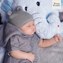 Newborn baby hat Autumn Spring and Autumn Winter male baby baby cotton warm wool knitting cute cap cap
