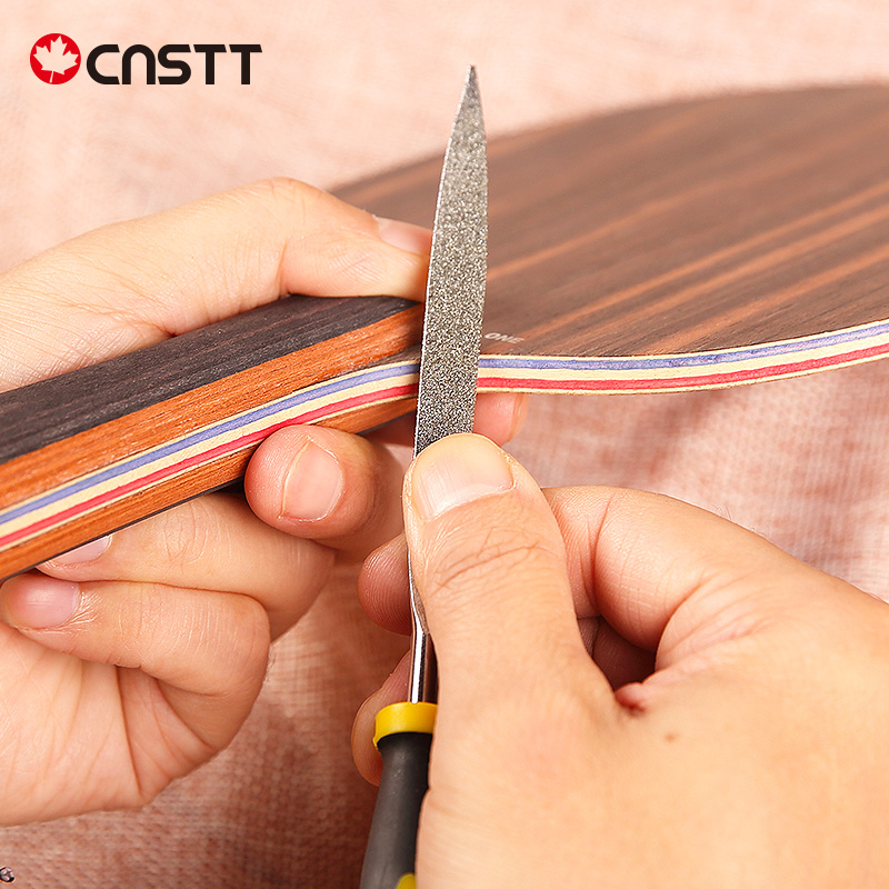 CnsTT Casett metal tiger mouth polished setback table tennis racket plastic file for both sides