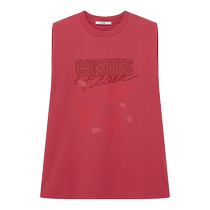 (Limited time offer) DAZZLE T-shirt 2024 summer new womens peach print vest top