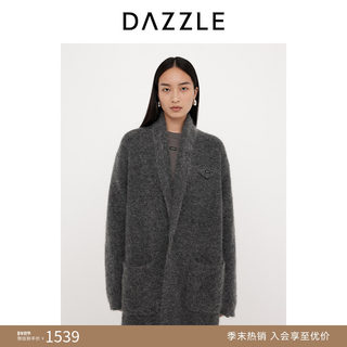 DAZZLE地素 2025春季新款针织长袖长开衫毛衣