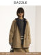 DAZZLE 地素风衣25年冬季浅卡其色假两件外套女