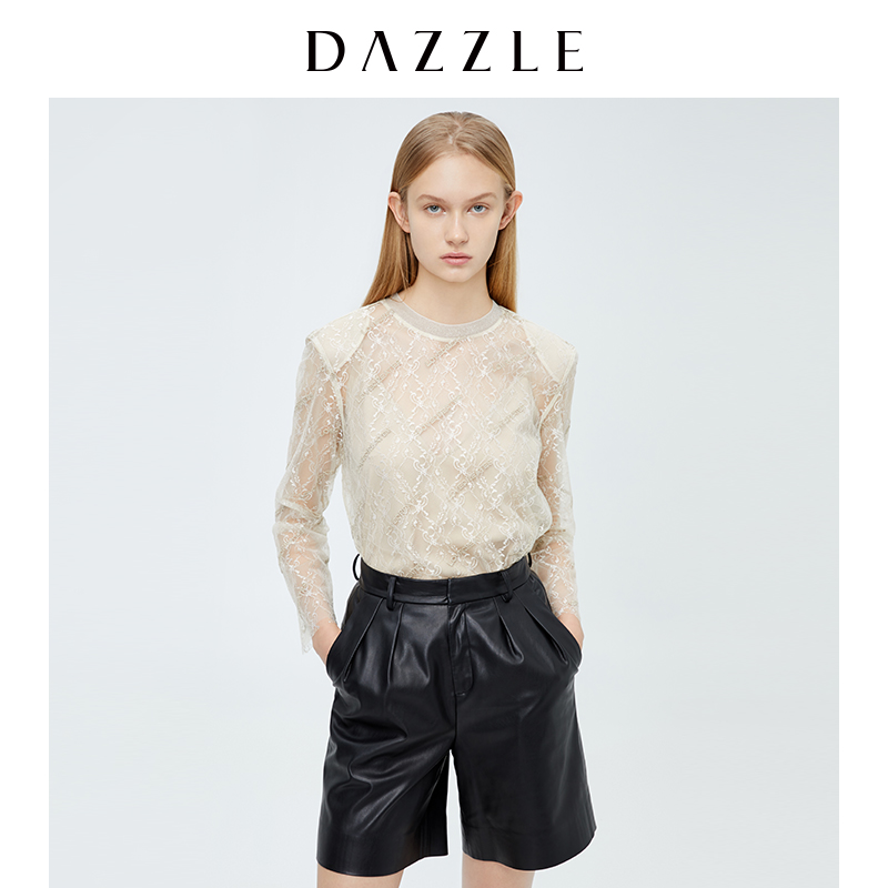 DAZZLE GOOD LOGO series Old Flower Lace Shirts 2C1D5187B
