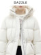 Dazzle 25Th Winter Black Waist-Tightening Drawstring Cloud Puff Mid-Length down Jacket for Women
