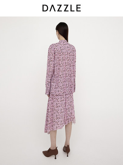 DAZZLE 2025 Frühjahr neues französisches Blumen-Hemdoberteil im europäischen Stil