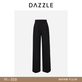 Dazzle Casual Pants for Women with Letter Jacquard and Elastic Waistband