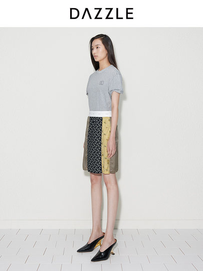 DAZZLE Rock Damen neuer Spleißrock im Yadan-Stil im chinesischen Stil