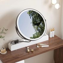 Stretchable vanity mirror desktop desktop with light led rotating vanity mirror 360 degree flip retractable vanity mirror