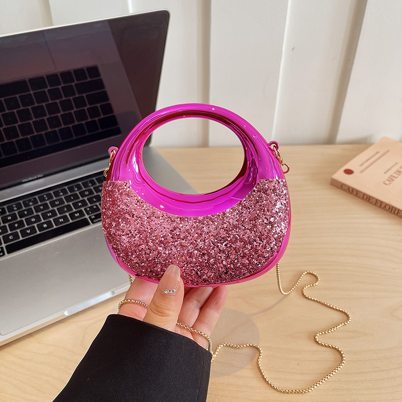 2025 Summer New Sequin Bag Light Luxury Fashion Evening Bag Mini Lipstick Bag Handheld Banquet Bag Crossbody Women's Bag 2025 Summer New Sequin Bag Light Luxury Fashion Evening Bag Mini Lipstick Bag Handheld Banquet Bag Crossbody Women's Bag