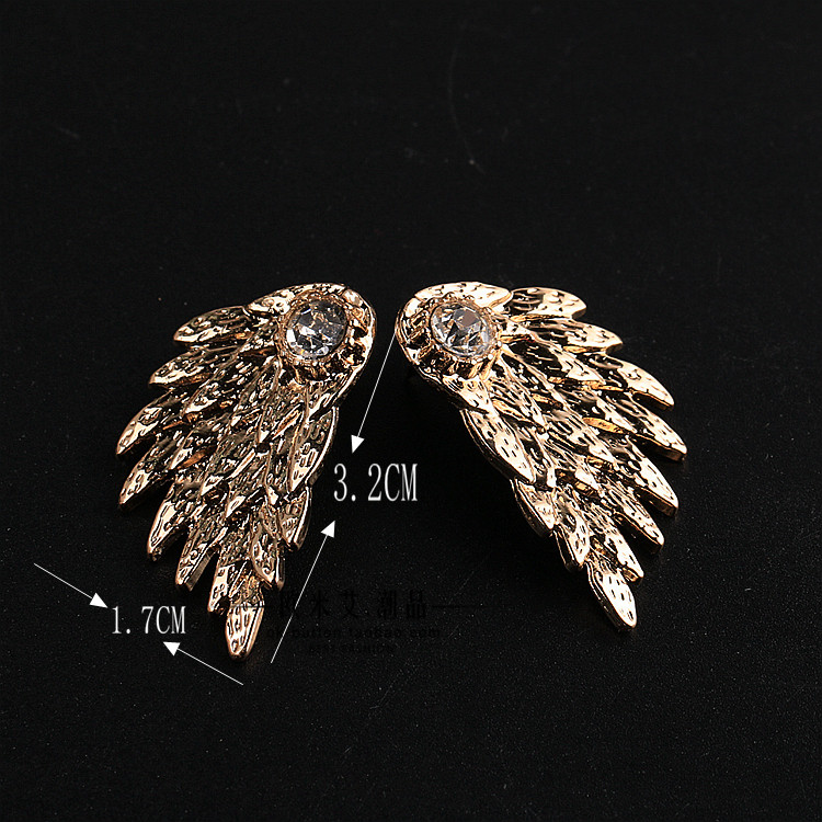 Phổ biến mới thiên thần cánh trâm trâm tinh tế rhinestone áo cổ áo kim unisex phù hợp với pin hoa cài áo