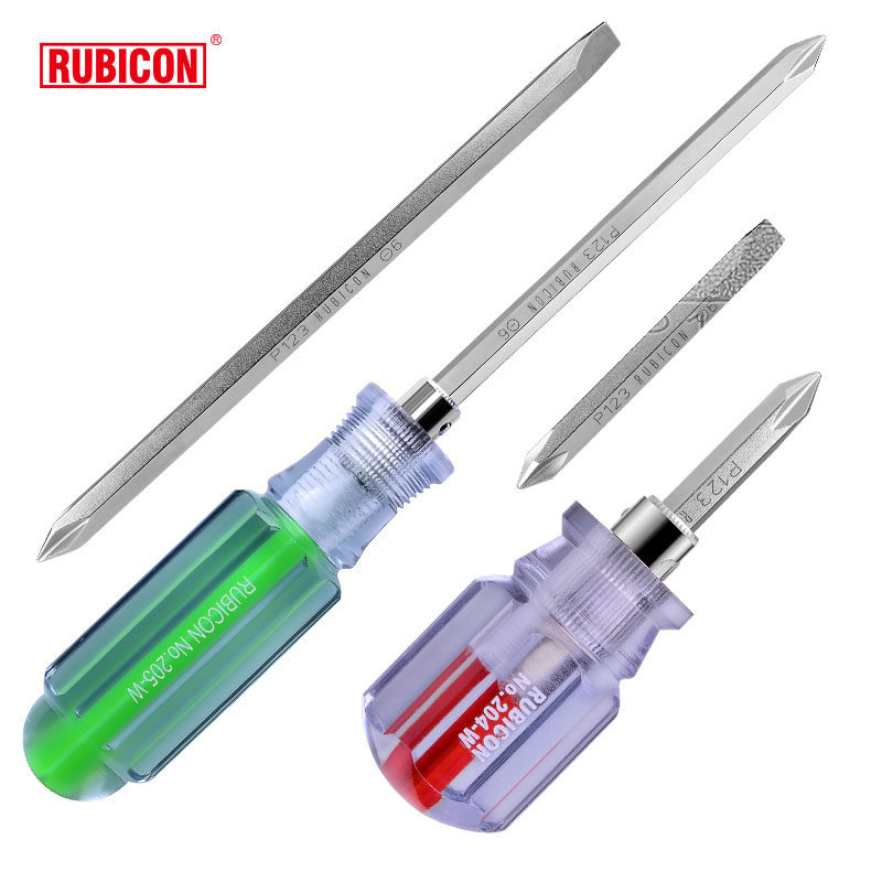 Japan Robin Hood crystal handle screwdriver double-head screwdriver eleven-character dual-purpose screwdriver 204-W 205-W