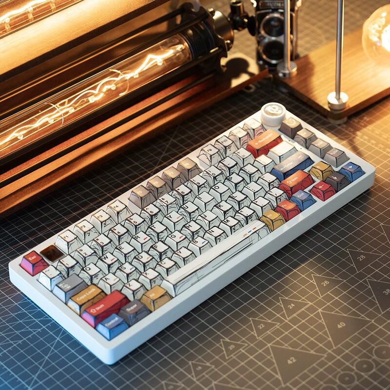 Leobog Hi75Cpro Aluminum Mechanical Keyboard Three-Mode Wireless Bluetooth Customization Kit Rgb Mahjong Sound