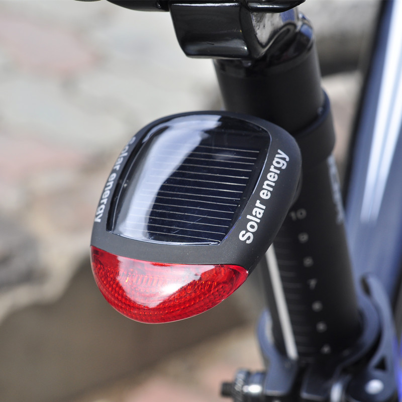 Bike Tail Lights Solar Taillights Solar charge High-brightness Red Maintenance-free Night Riding Kit