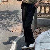 Цветные трендовые штаны, в корейском стиле, оверсайз, свободный прямой крой