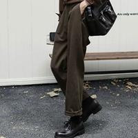 Eli [Норвежский лес] Весенне-летнее ретро, ​​простые и универсальные повседневные брюки и брюки для повседневного использования, непринужденные, с начесом.