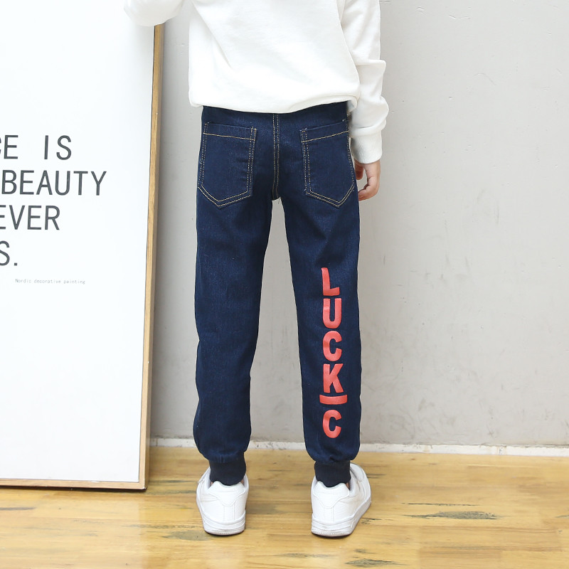 Quần bé gái mùa thu mới phiên bản Hàn Quốc cộng với nhung dày trẻ em quần jeans ấm quần bé trai mùa đông mặc đồ bơi trẻ em