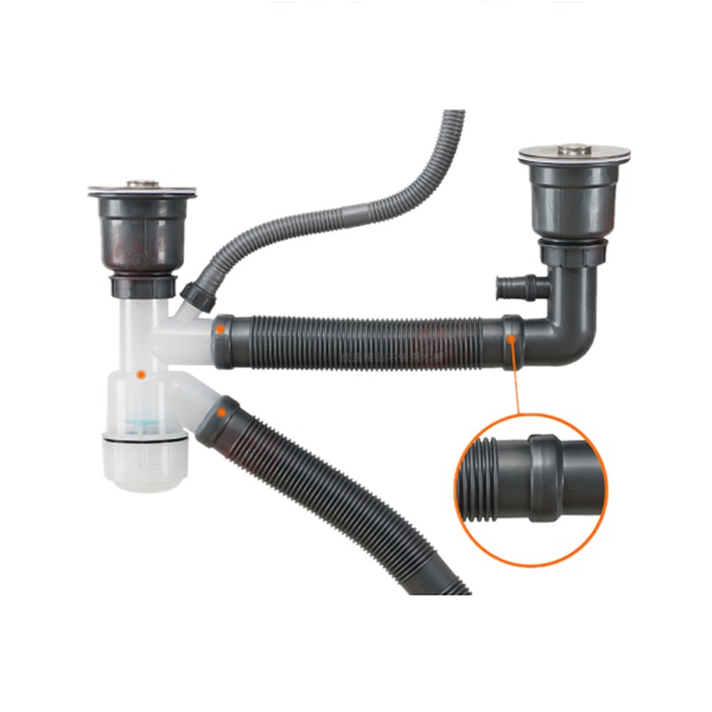 Kitchen sink sink sink accessories Sink sink Double sink sink drain set Filter anti-blocking and anti-overflow