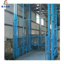 Customized large tonnage hydraulic lifting platform mini rail type upper cargo elevator simple manual elevator vegetable delivery machine accessories