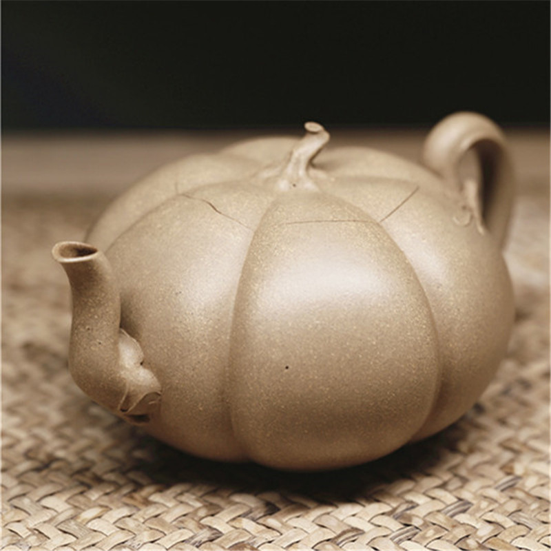 Yixing Dingshan Gu Jingzhou Zisha nồi handmade đích thực địa phương nghệ sĩ dân gian tất cả làm bằng tay Wu Zhen bí ngô ấm trà đất sét