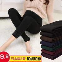 Phụ nữ mang thai quần legging mùa đông cộng với nhung dày Phụ nữ mang thai quần mùa đông nâng bụng quần mùa thu và mùa đông quần ấm quần legging bầu