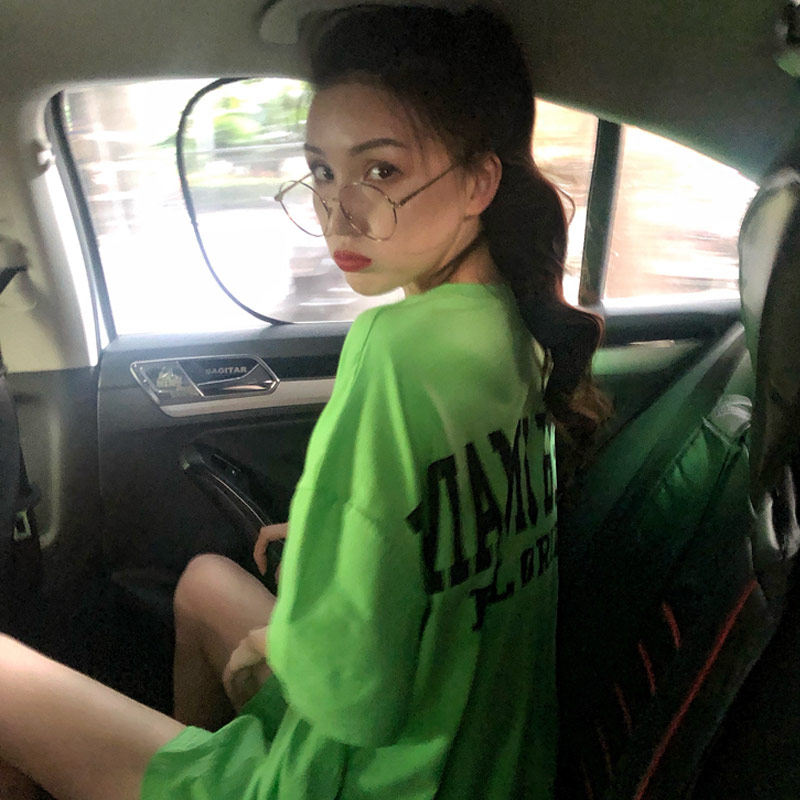 The Yuya wind coat design sense 2023 summer in tide overfire half sleeve long loose bf short sleeve T shirt