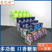 Convenience store supermarket front desk collection of silver table shelving rack shelves Chewing Gum Shelf shelves Snack Shelf Shelves