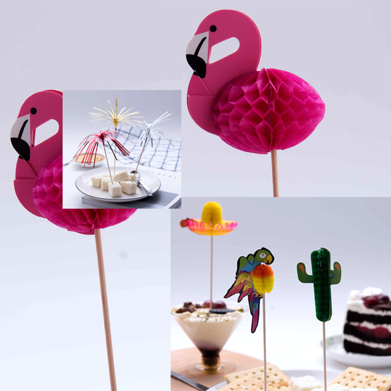 Fruit sign disposable fruit sign cocktail decoration sign small paper umbrella sign KTV fruit sign disposable fruit fork wooden sign