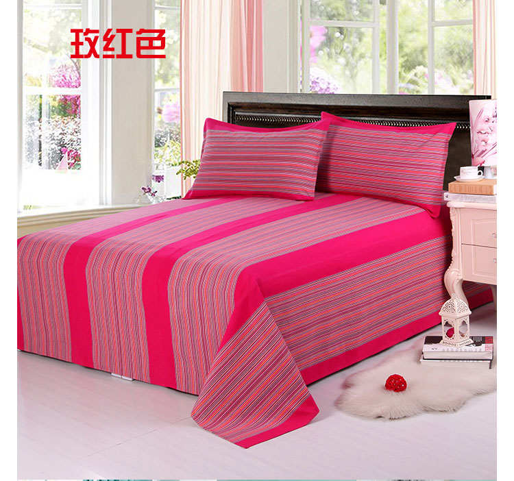 Bông nguyên chất độn đôi đơn cũ thô vải ga trải giường gối chăn chăn ba mảnh bốn mảnh không thể đủ khả năng bóng không phai ga trải giường cotton