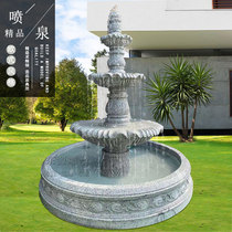 Large outdoor rockery Running water fountain Bonsai wind water balloon Garden courtyard fish pond Water feature decoration lucky ornaments