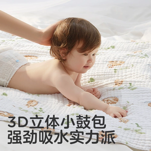 Детское марлевое хлопковое банное полотенце для новорожденных, мягкое одеяло, хорошо впитывает воду