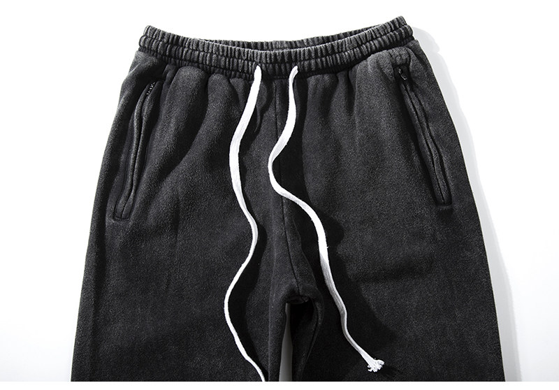 Vintage Black Ash Drop-Crotch Joggers