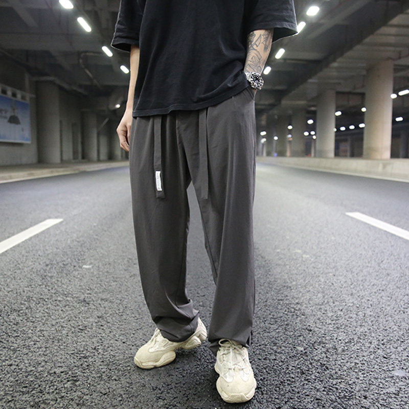 INS function Lazy Wind with loose light and thin Western pants Sexes Foundation 100 Hitch Color Thin style Casual Pants