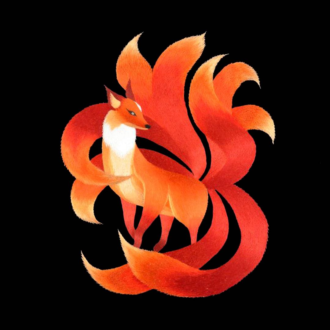 ] Su Embroidery Diy Beginology Kit Stitch Scanning Nine-Tailed Foxtu Handmade Embroidery Decorative non-finished product