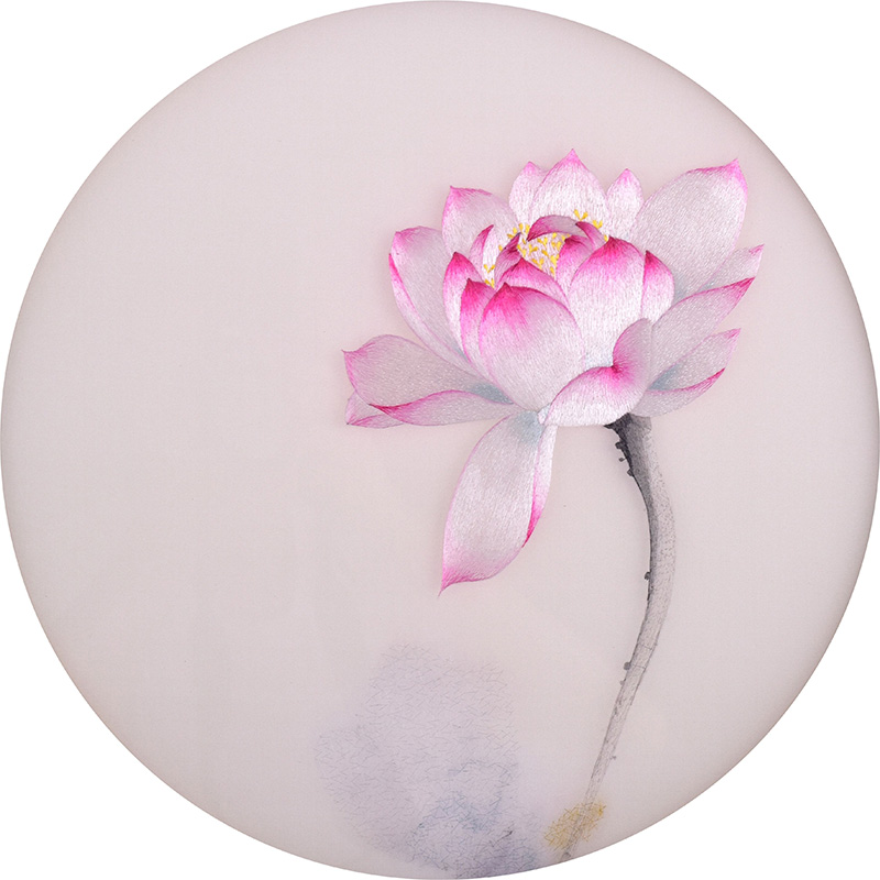 Su embroidery embroidery DIY kit Beginner lotus series handmade self-study decorative painting 