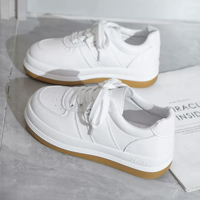 Tide, universal demi-season white shoes for leisure